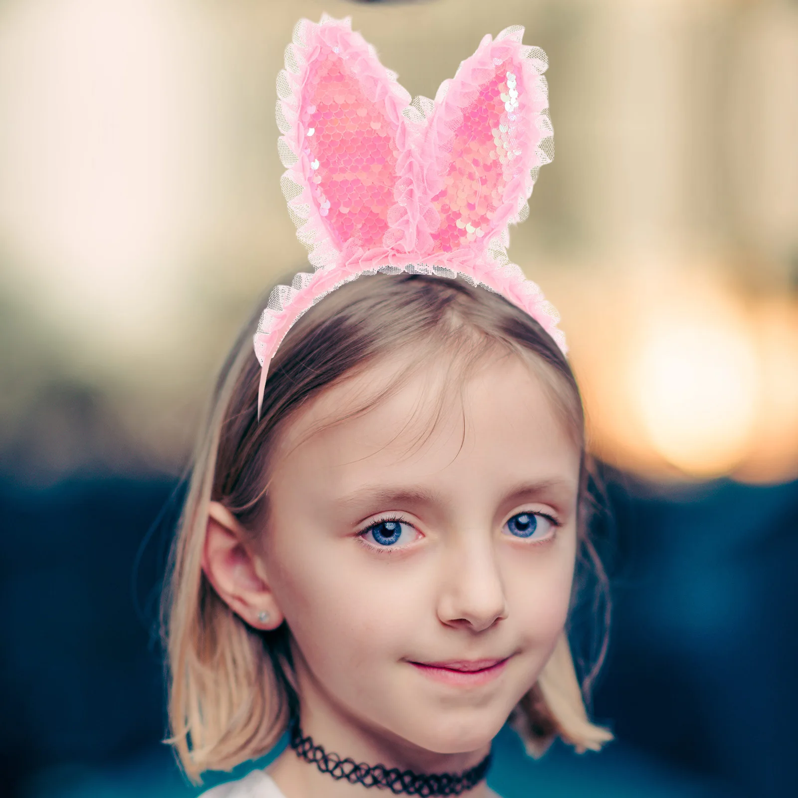 

4 Pcs Bunny Ear Headband Cosplay Cute Pink Fabric Accessories Child Headbands