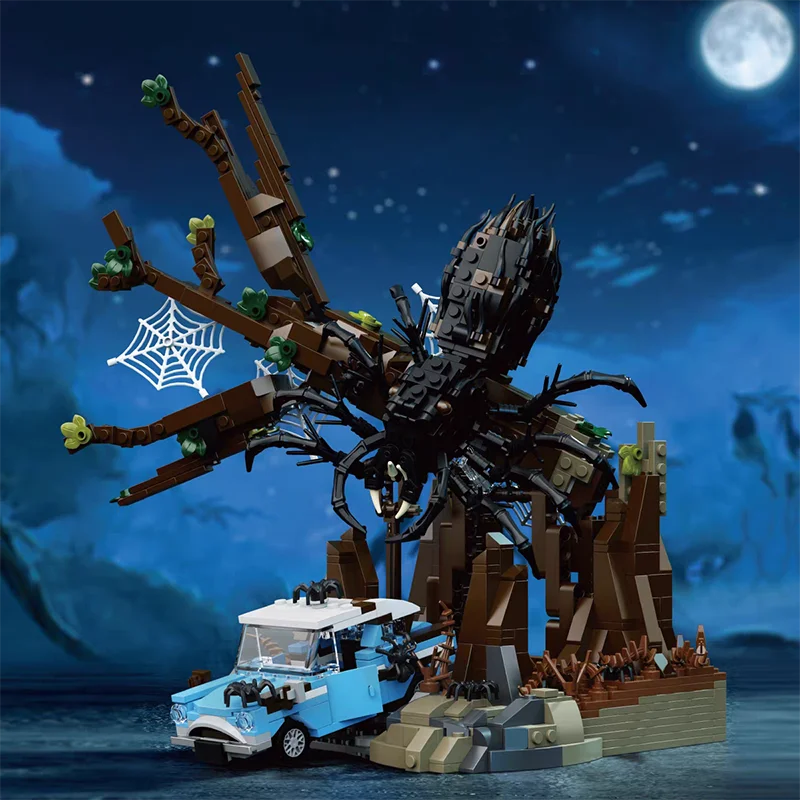 66158 غامض الغابات المحرمة العملاقة العنكبوت اللبنات تجميعها DIY عيد الميلاد اللبنات لعبة