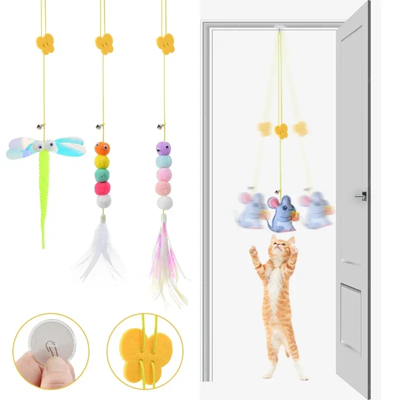 1PCS Interactive Cat Toy Hanging Simulation Cat Game Funny Self-hey Interactive Toys for Kitten Playing Cat Toys