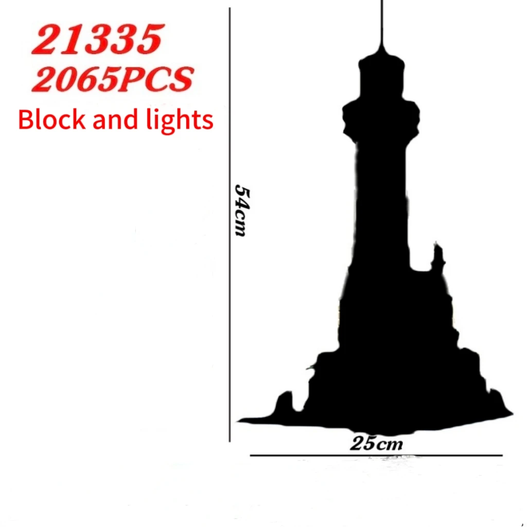Compatible Motorized Rotating Lighthouse Building Kit 2056pcs w/LED & Power Functions Christmas and birthday gifts