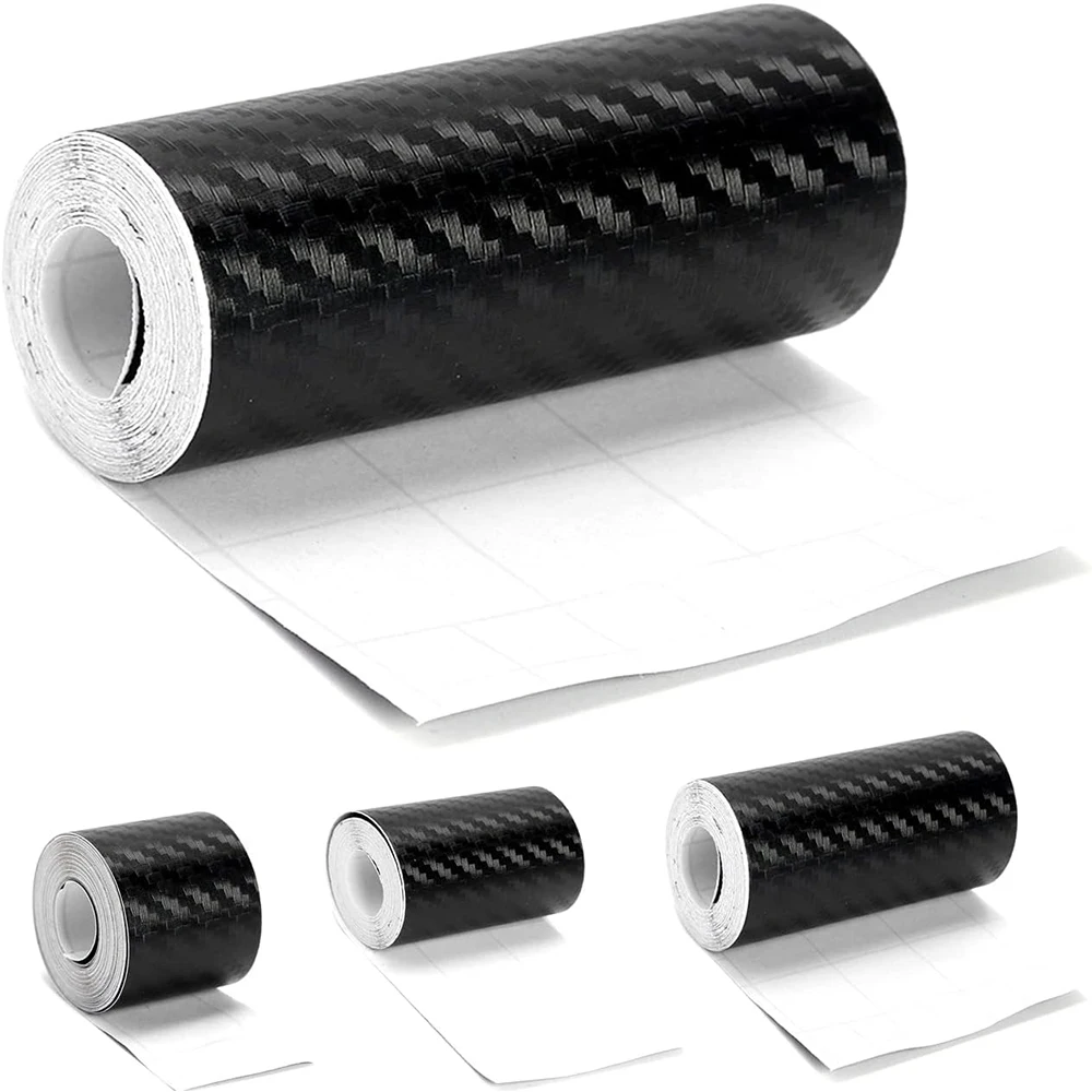 

Car Door Edge Guards Door Sill Protector Black Waterproof 3D Carbon Fiber Anti Collision Film Scratch Cover Strip Stickers Tap