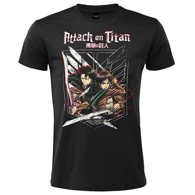 

Атака Титанов Wings of Freedom Аниме Периферийный сустав Футболка с короткими рукавами Летний свободный топ из чистого хлопка с половиной рукавов