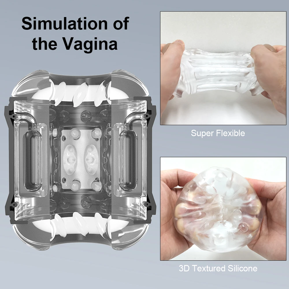 Dual Open-ended Automatic Male Masturbator Powerful Vibrating Masturbation Waterproof Sex Toy Adult Goods Men