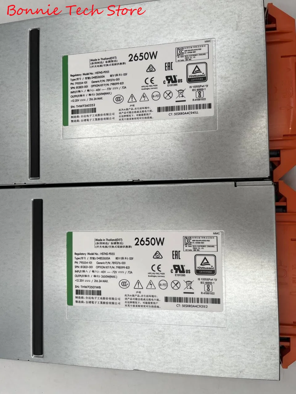 HSTNS-PD55 na wejście HP-40V ~ -72V zasilacz, D48S2650A 795554-101 789376-001 813831 798099-B21 MAX 2650W