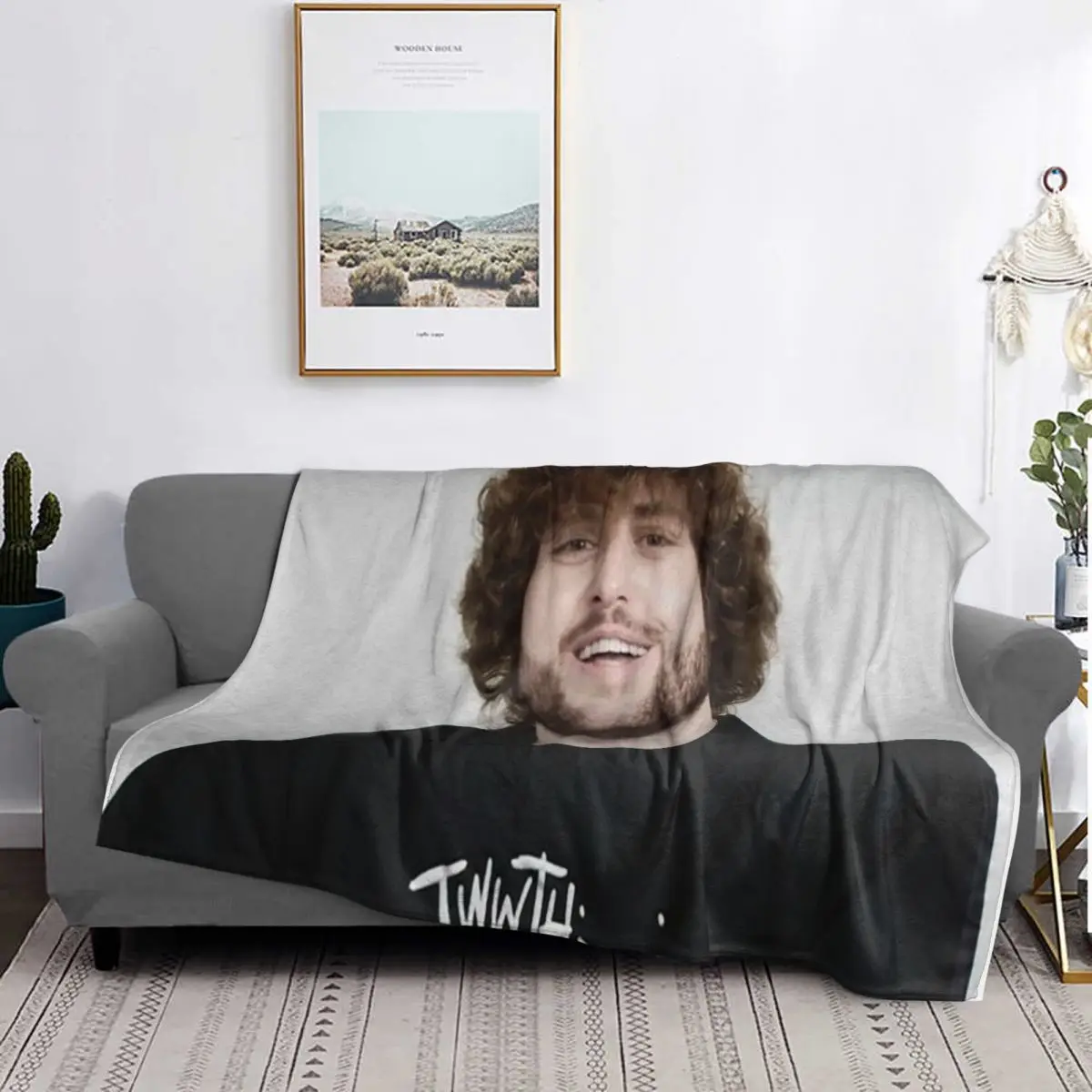 

Одеяло с изображением лица мечты, мягкое теплое фланелевое одеяло, покрывало для кровати, гостиной, пикника, путешествия, домашний диван