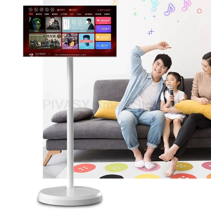 Popular pantalla táctil inteligente de 21,5 pulgadas Android 12 para gimnasio, juegos, TV inteligente portátil en vivo, Monitor móvil para conferencias al aire libre
