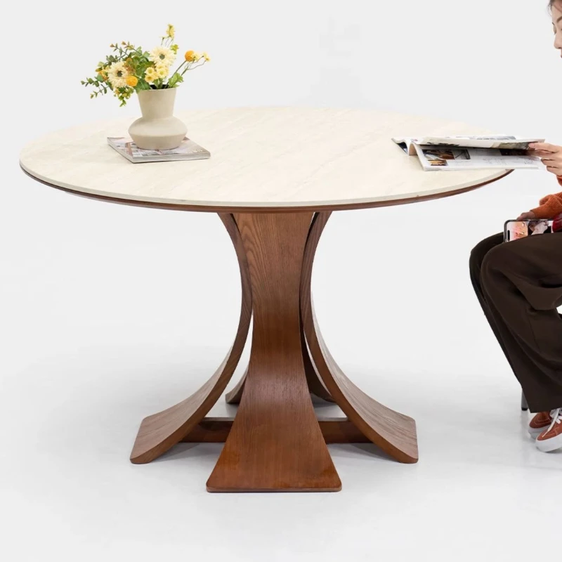 

Renaissance-style Dining Tables Wood Granite Modern Dining Tables Minimalist Design Home Furniture Mesas De Comedor ZY40CZ