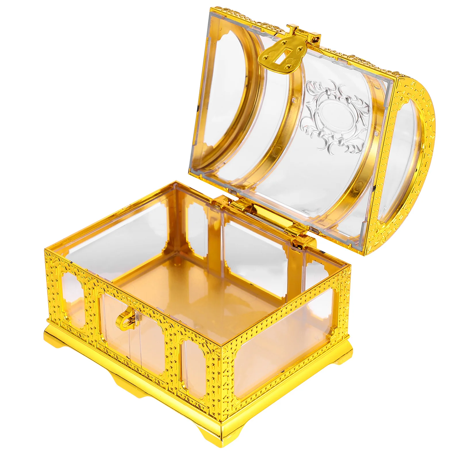 

Plastic Large Treasure Chest Candy Box Kids Storage Container Retro Decoration Party Favor Storage Box