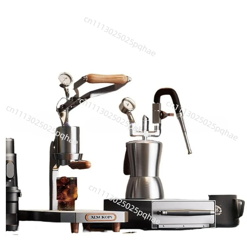 Hand Press Coffee Machine Small Household Commercial Italian Espresso Maker Manual Pull Rod Variable Pressure Design