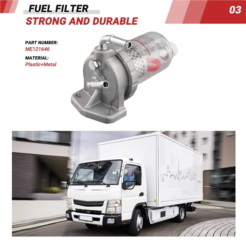 4X Truck Oil Water Separator Fuel Filter ME121646 For Fuso FV515 F380 PS380 FP380 8DC9 6D24 6M70 FV51J CANTER