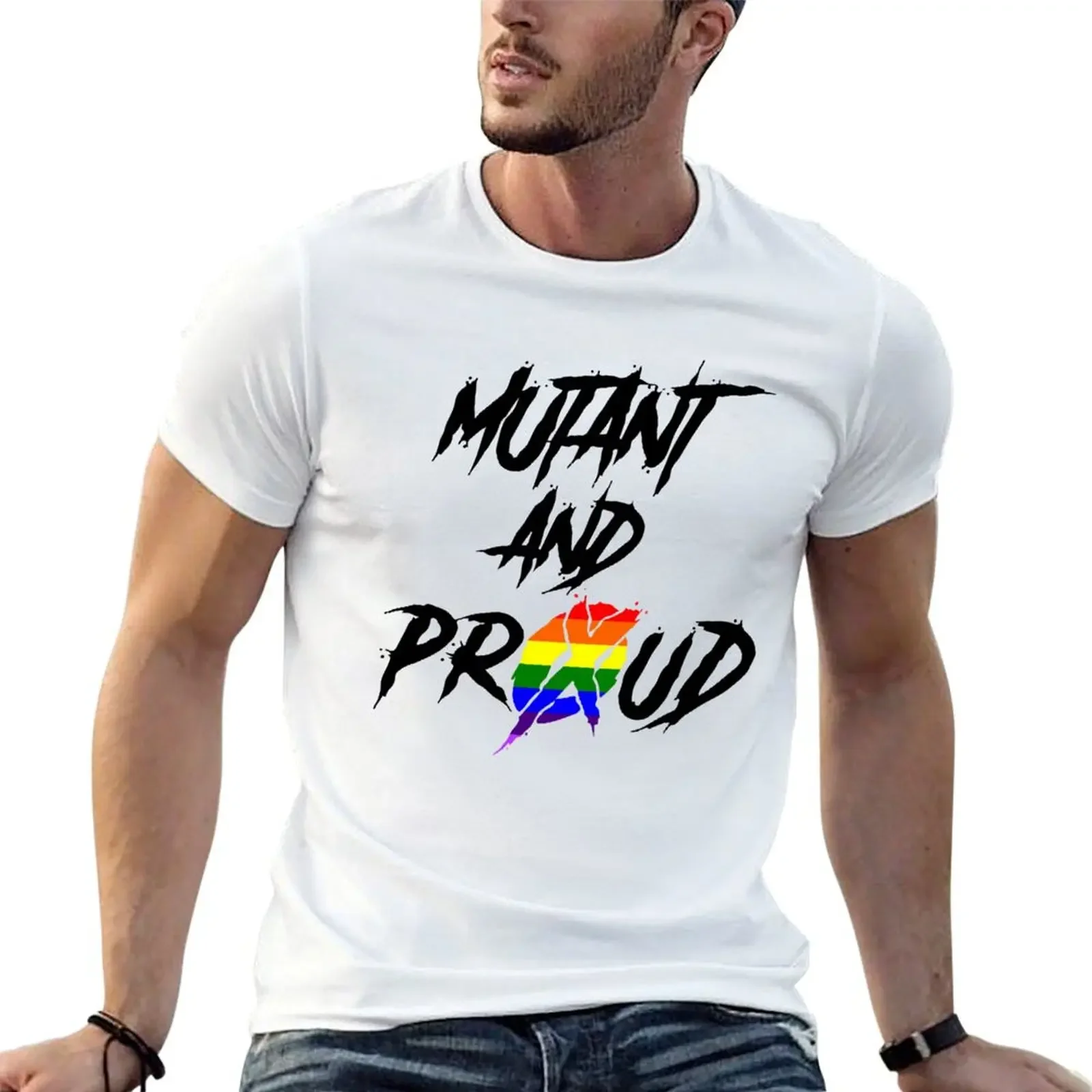 Mutant and Proud T-Shirt funny costumes cute tops cotton graphic tees T-shirt men