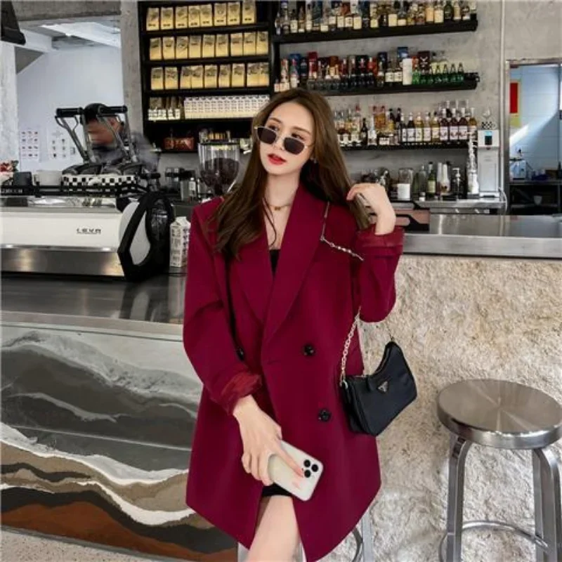 New Blazers Woman Coats Long Sleeve Jacket Black Suit Y2k Korean Fashion Office Lady Luxurious Designer Clothing Tops