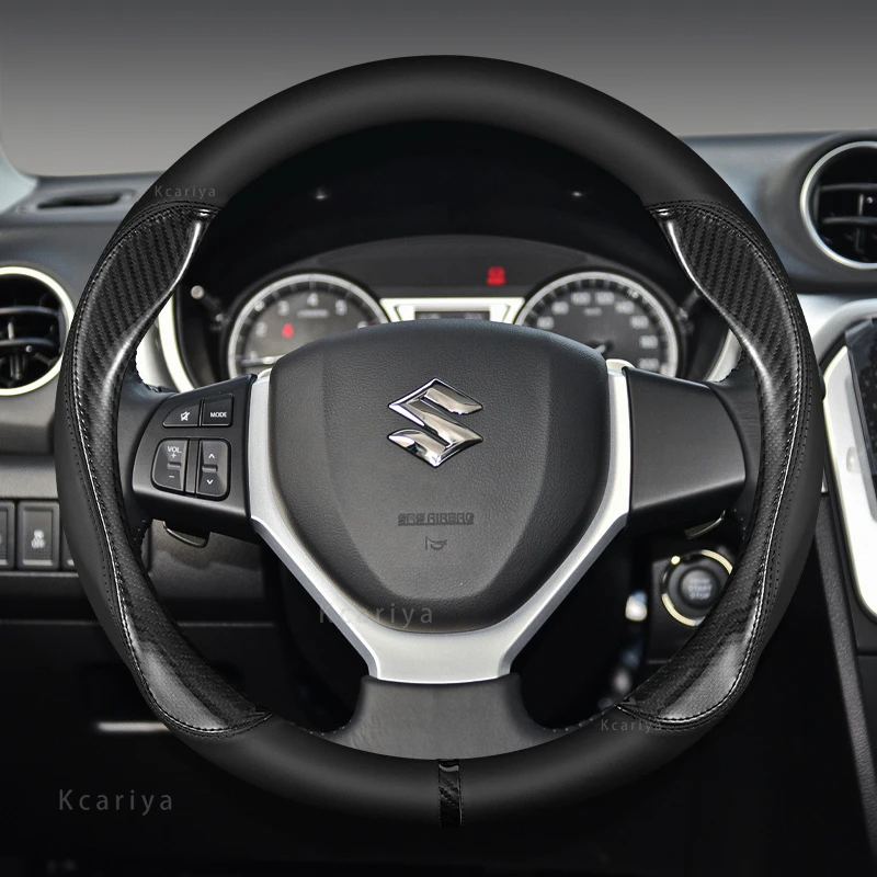 

Car Steering-Wheels Cover 38cm 15" For Suzuki Alivio/Ciaz Baleno Celerio Jimny SX4 S-Cross Grand Vitara Aerio Kizashi Liana