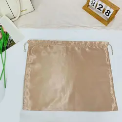 Fashion Simple Silk Cloth Dust Bags Dustproof Travel Dust Cover Storage Bags Thick Drawstring Pouch Tote Purses