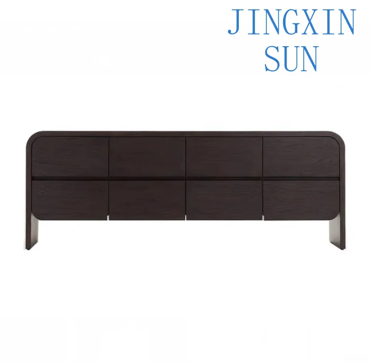High end black oak edge cabinet, drawer cabinet, simple and atmospheric storage cabinet, personalized storage cabinet