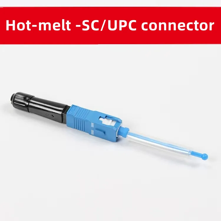 Optical fiber connector 5pcs FTTH optical fiber hot connector hot-melt SC/UPC fusion type optical fiber quick connector