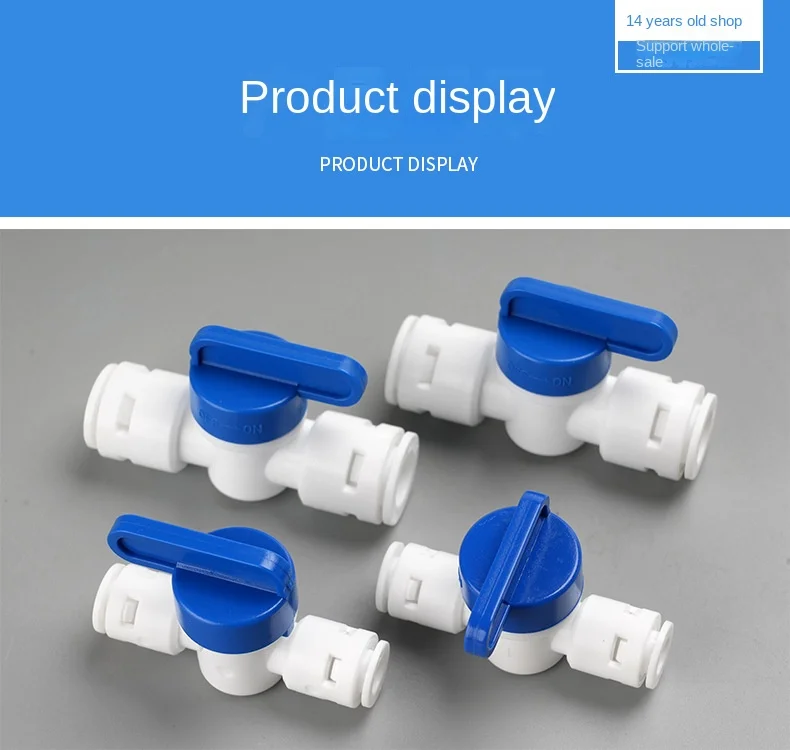 Geeignet für Wasserreiniger-Ventil, 1/4 Zoll 3/8 Zoll Wasserrohrschalter, Küche, Haushalt, Wasserspender, 2, 2 Punkte, kartenfreier Anschluss – Detail 8