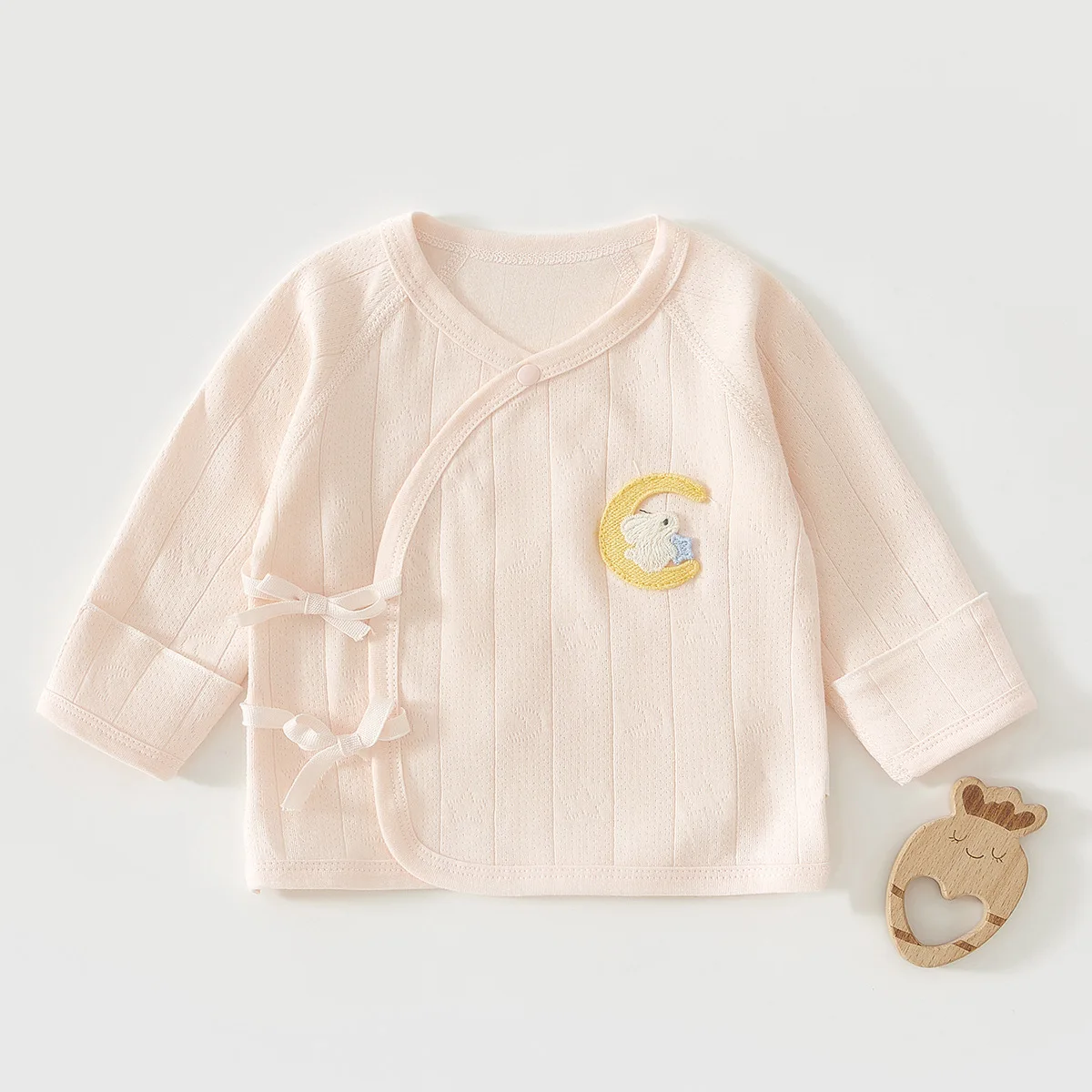 0-3 Month Baby Boy Girl Half Back Clothes Newborn Infant Cotton Untie-urine Wetting Top Toddler Spring Fall Boneless Clothes