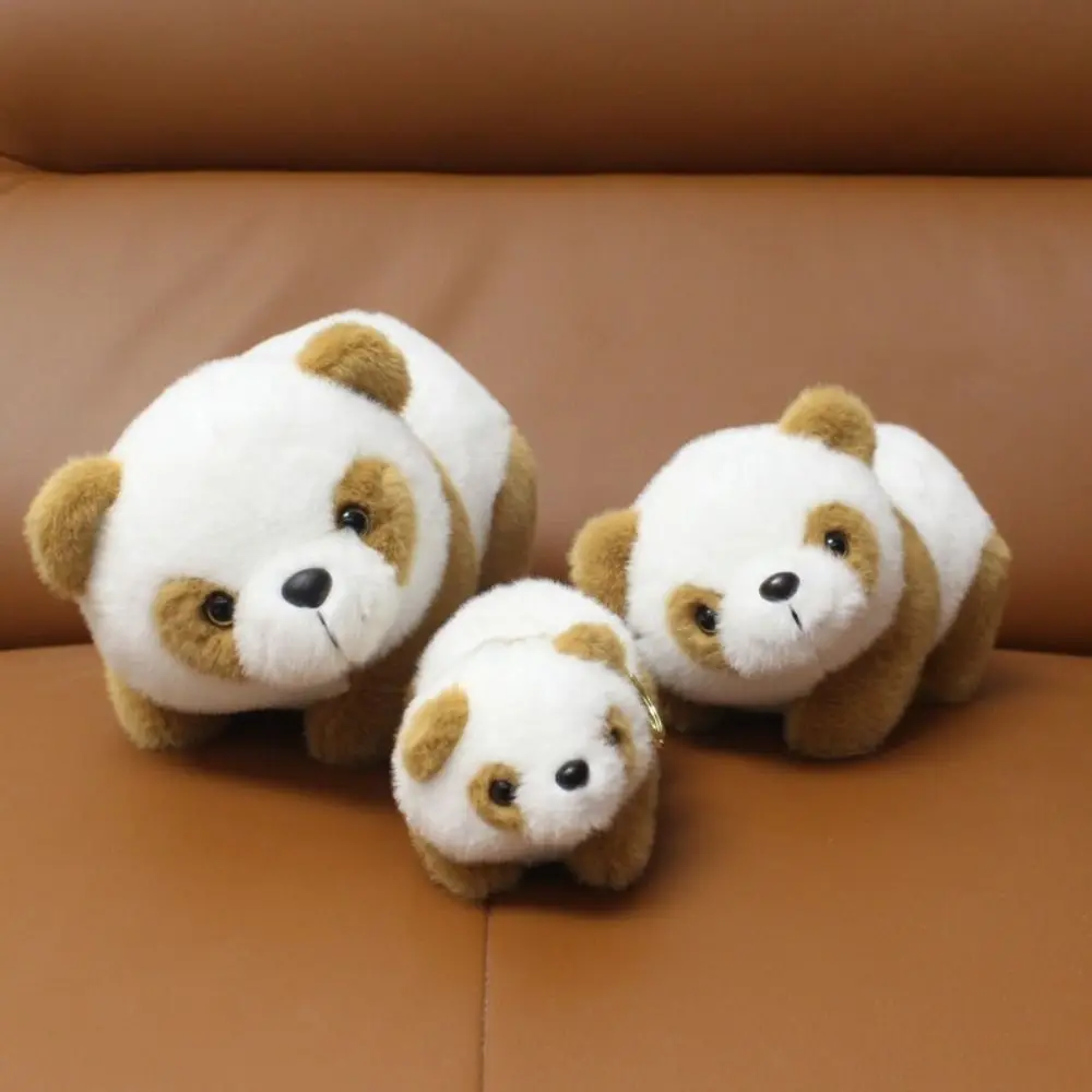 ตุ๊กตาสัตว์ Panda Plush ของเล่นตกแต่งบ้านหมอนนุ่มตุ๊กตา Panda กระเป๋าจี้พวงกุญแจสีน้ําตาล Panda ตุ๊กตา Xmas ปัจจุบัน