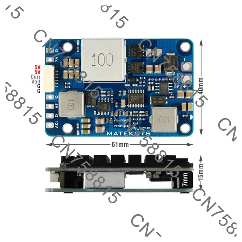 Power Module Galvanometer 5V 6V 8V 12V BEC Model Aircraft For MATEKSYS PM12S-3-12S
