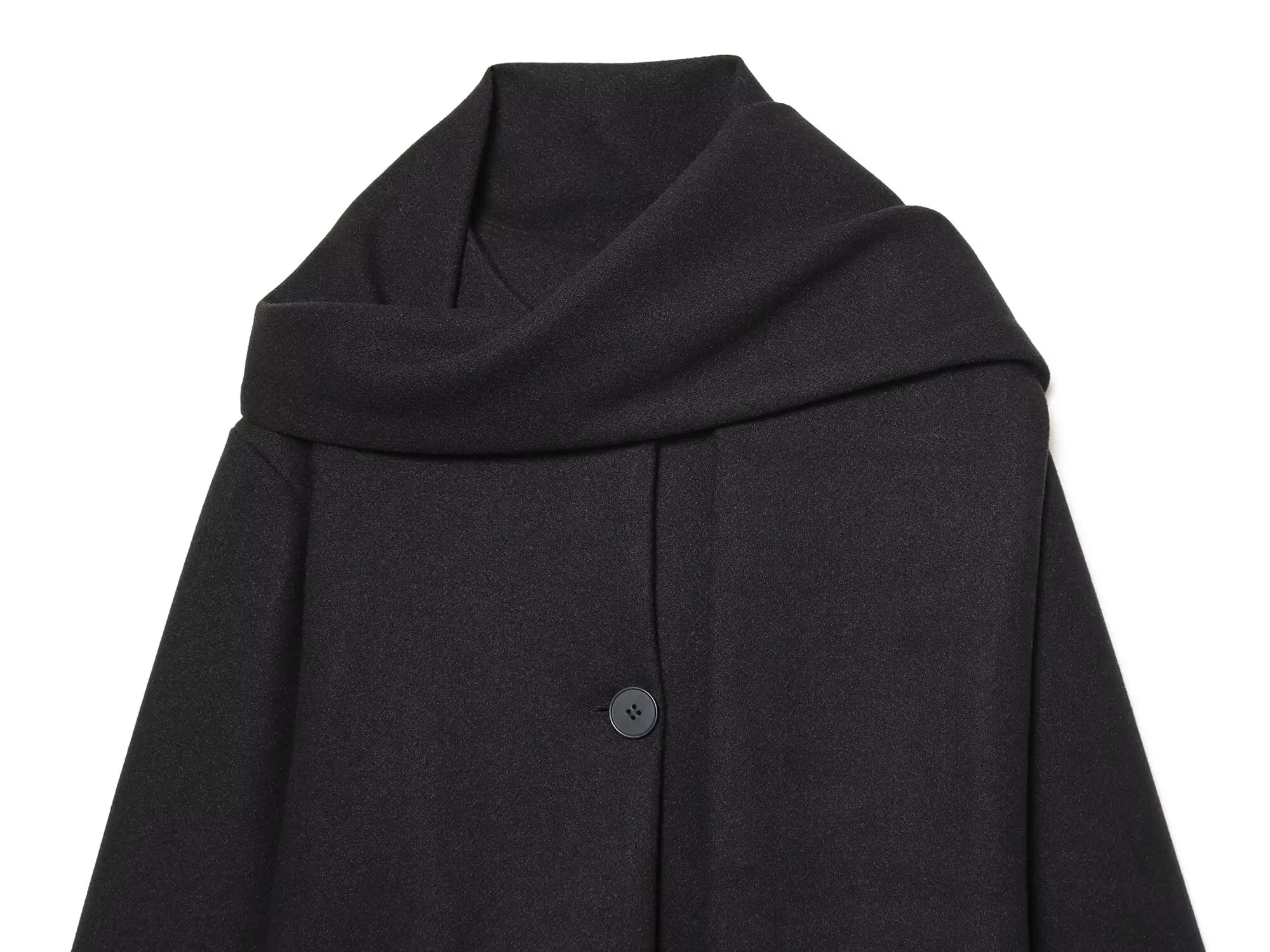 BSAY Französischer Minimalistischer Damenmantel mit einteiligem Schal-Kragen, Rundhalsausschnitt, einreihig, mit Taschen, für den Alltag im Herbst und auf Reisen. – Detail 18