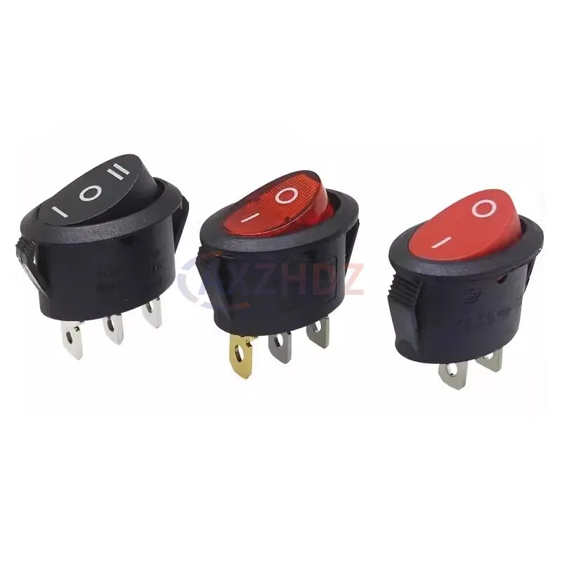 5PCS Oval Switch 2 Pins 2 Gears / 3 Pins 3 Gears KCD7 Electric Kettle Rocker Power Switch Rocker Switch With/Without Light