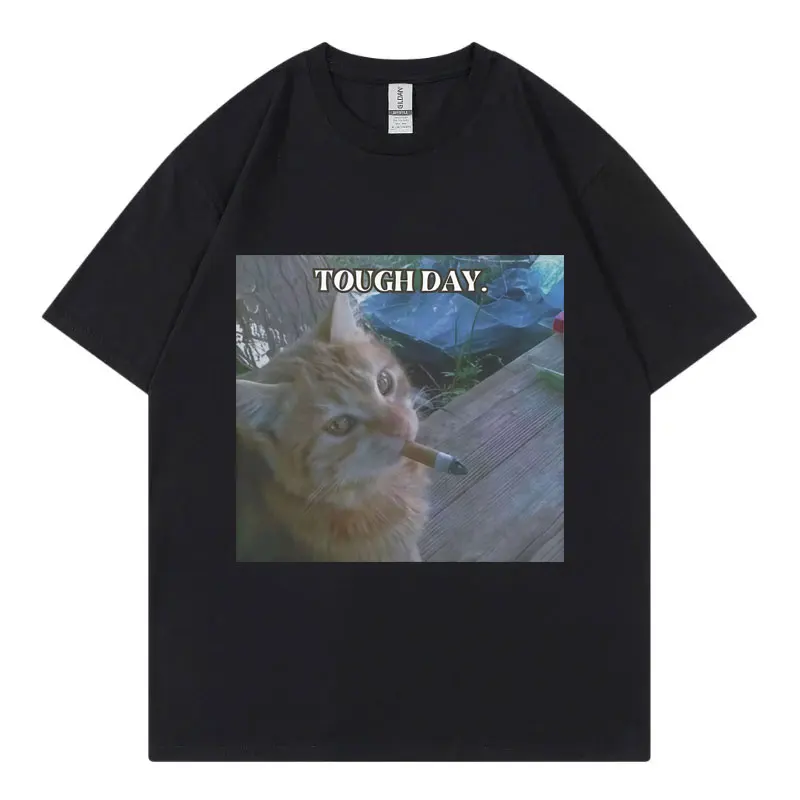 

Smoking Cat Funny Meme Graphic T Shirts Men Women Clothing Summer Fashion Oversized T-shirt Casual Comfort Short Sleeve T-shirts