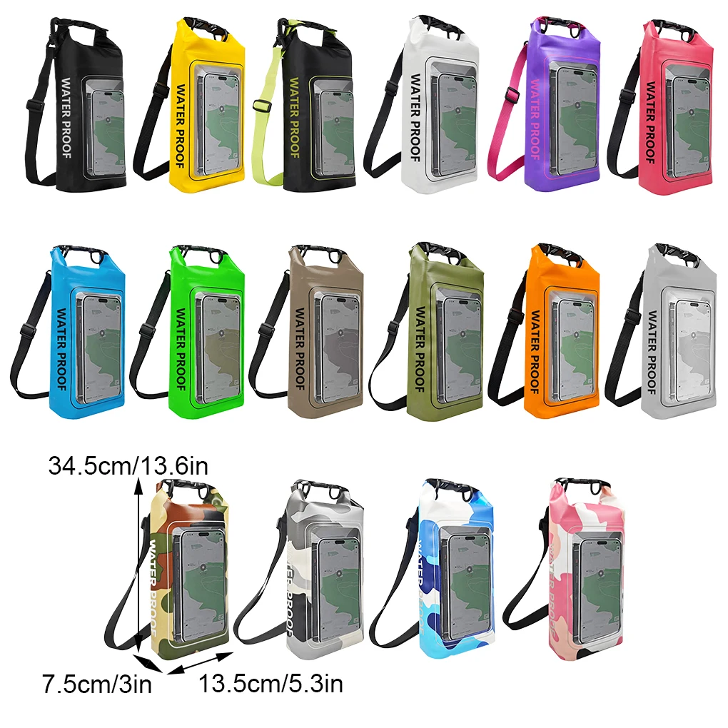 2L Full View Waterproof Case for Phone Underwater Snow Rainforest Transparent Dry Bag Swimming Pouch Big Mobile Phone Covers