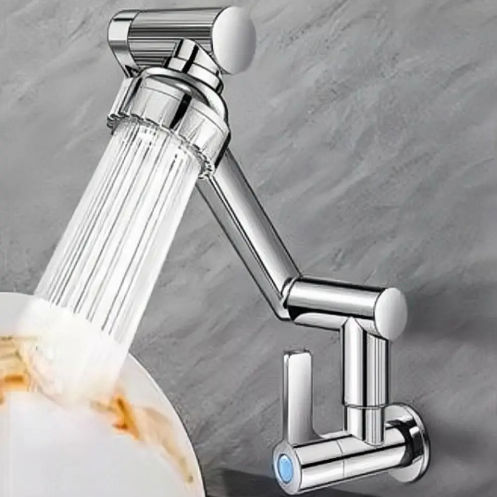 

360° Rotating Robotic Arm Faucet Adjustable Flexible 360°Rotating Bibcock Water-Saving Hot and Cold Water Dual Mode Faucet