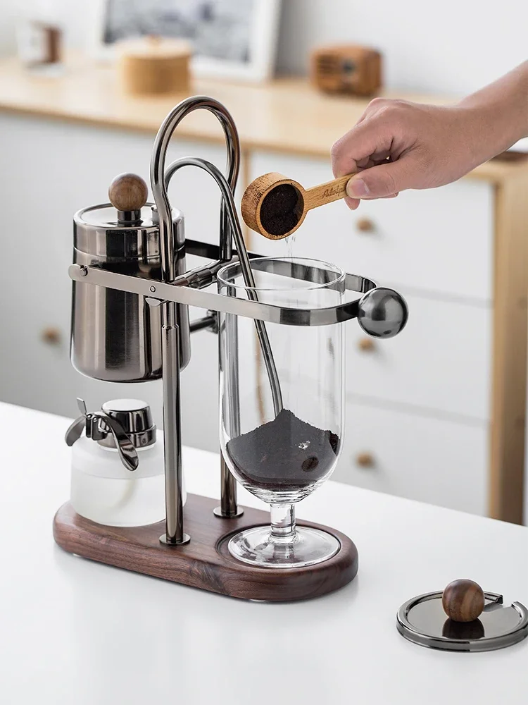 Coffee Pot Alcohol Lamp Siphon Coffee Making Machine Household Retro Coffee Set