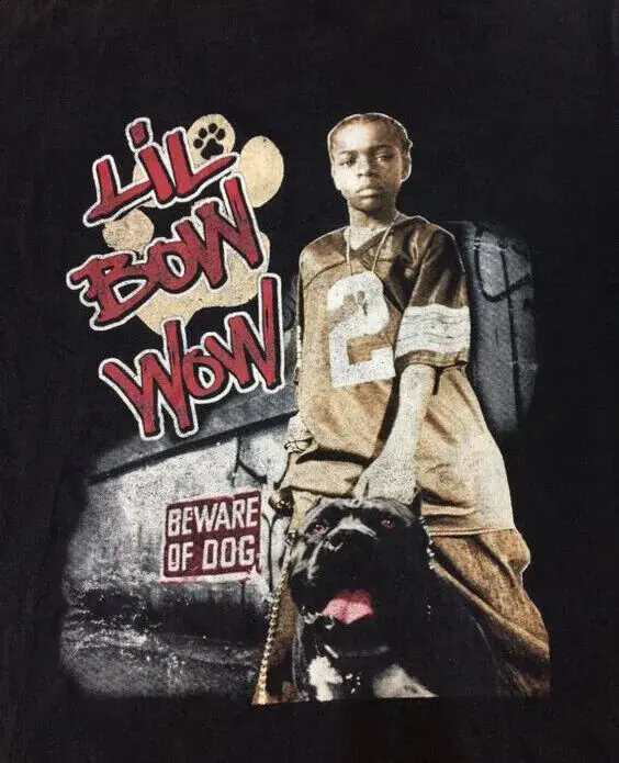 

Lil Bow Wow Beware Of Dog Cotton Black Men T-Shirt