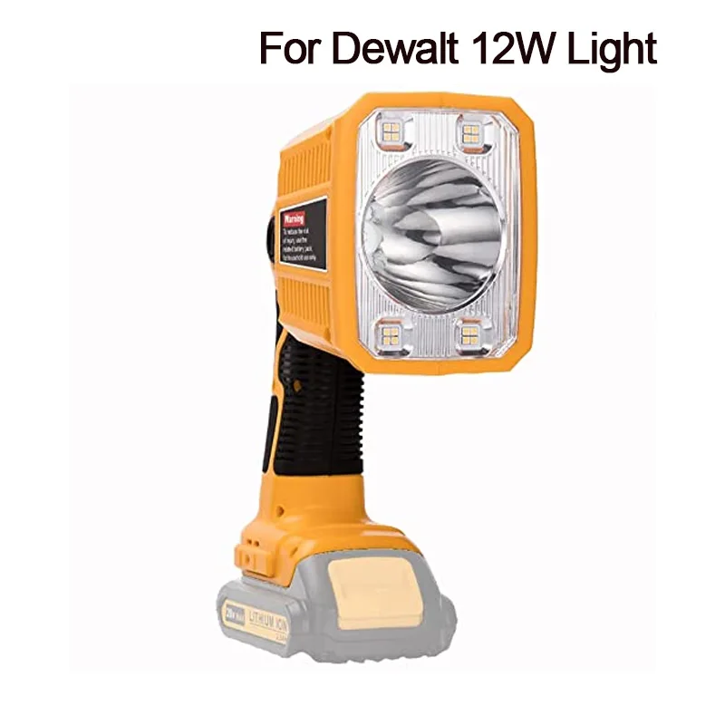 For Dewalt 14/18V 12W Work Light Square Standing Lamp Li-ion Battery Emergency Lights