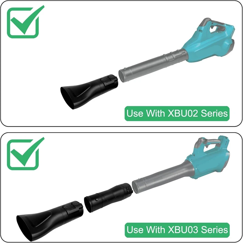 Tubo adaptador e bocal de extremidade plana, 191B21-6 191L13-5, 197889-6, Makita XBU02Z, Makita X2, 36V, ventilador de mão, 2 pcs