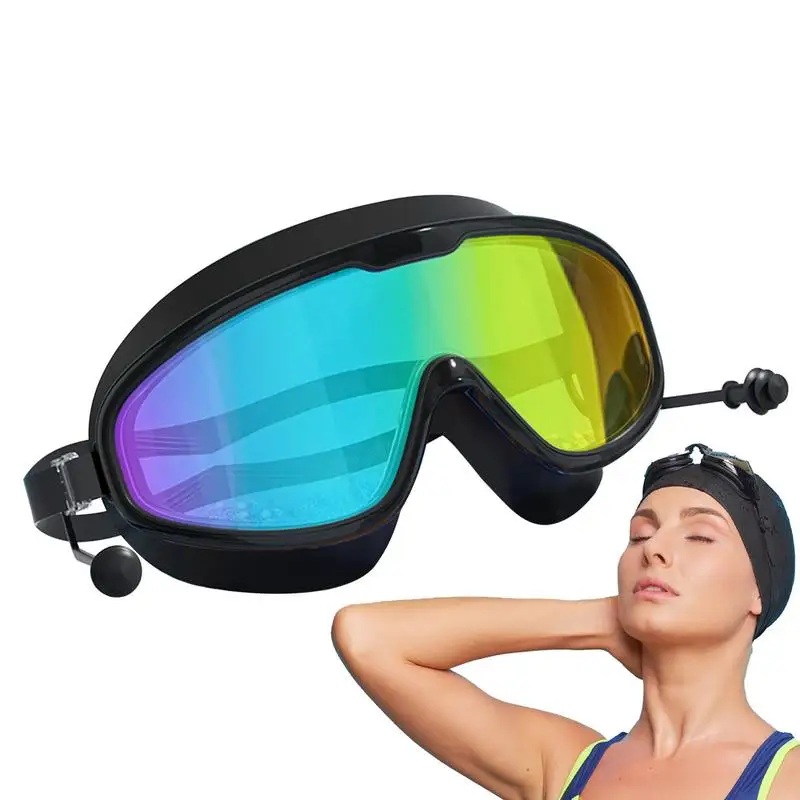 Anti Fog Swimming Goggles Adjustable Swim Goggles With Wide View HD Swimming Goggles No Leaking Full Protection Pool Goggles