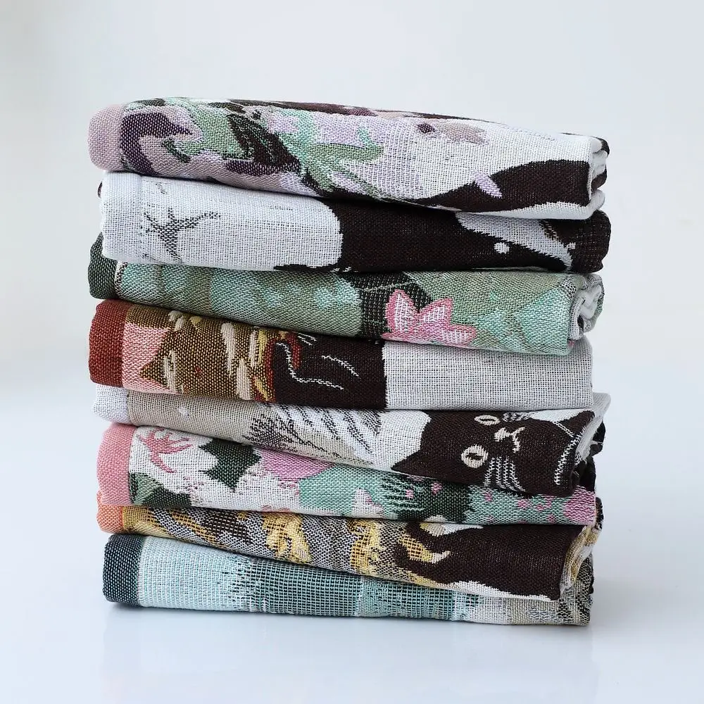 34x40cm Large Hand Towel Quick Dry Decorative Pure Cotton Dish Cloth 4 Layer Cotton Gauze Kitchen Towel Home Restaurant