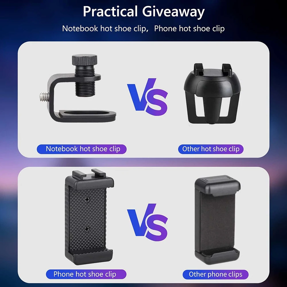 INNOREL-Panel de luz LED T64 para fotografía, lámpara portátil de 2000mAh con montaje de zapata fría para cámara de teléfono y videocámara