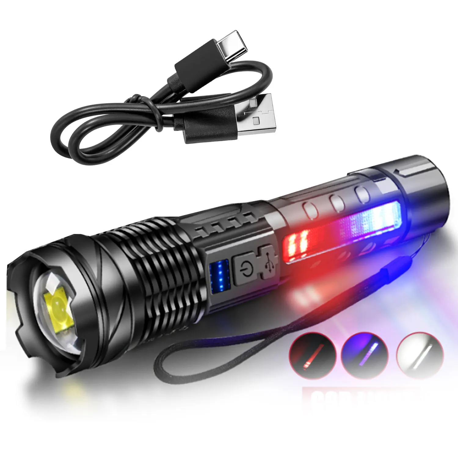 

High Powerful LED Flashlights Long Range 150M Super Bright Torch Light Rechargeable Waterproof Outdoor Camping Lamp
