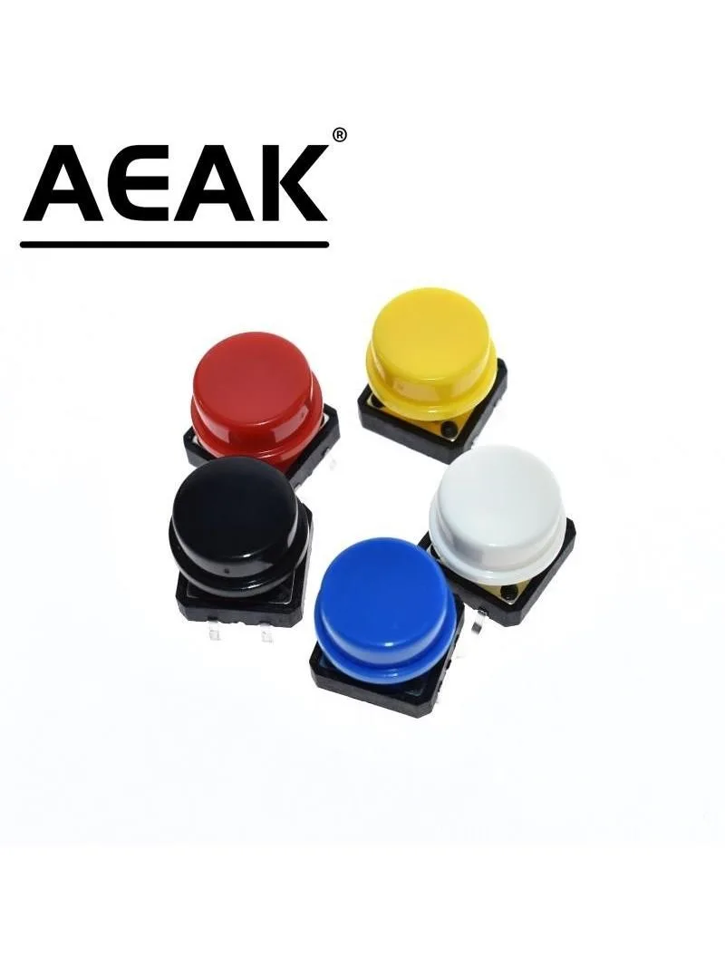 AEAK – module de grande clé 12x12mm, module de commutateur tactile de lumière avec chapeau, sortie de haut niveau pour arduino usb Kit de bricolage