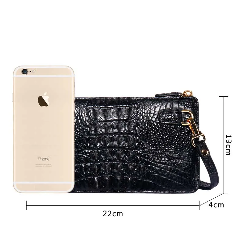 YUKEXIMA crocodile  handbags  crocodile  leather  crocodile men wallet  male crocodile leather bag  Hand bag  Long wallet