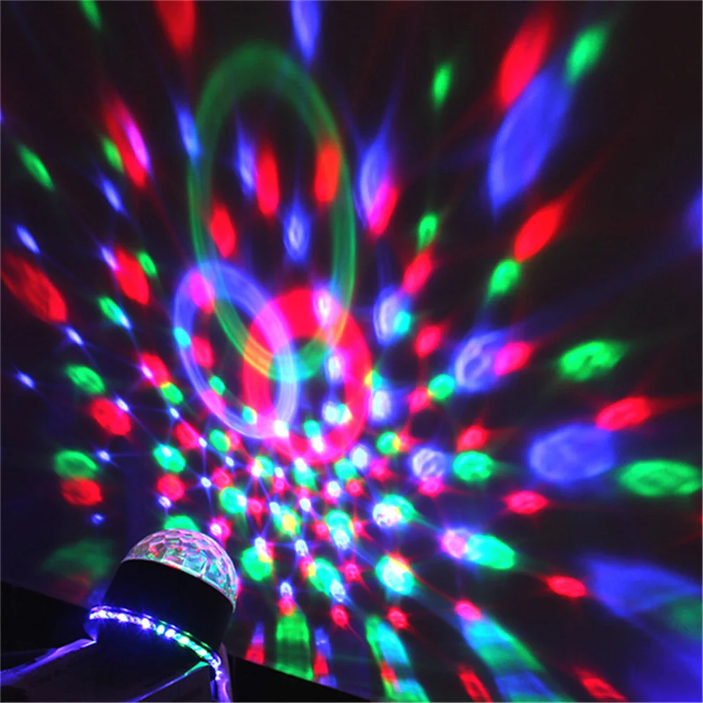 Imagem -03 - Led Party Light Magic Ball Strobe Lamp Cor Rgb Decoração Atmosfera para Férias Plug ue e Eua ac 85265v