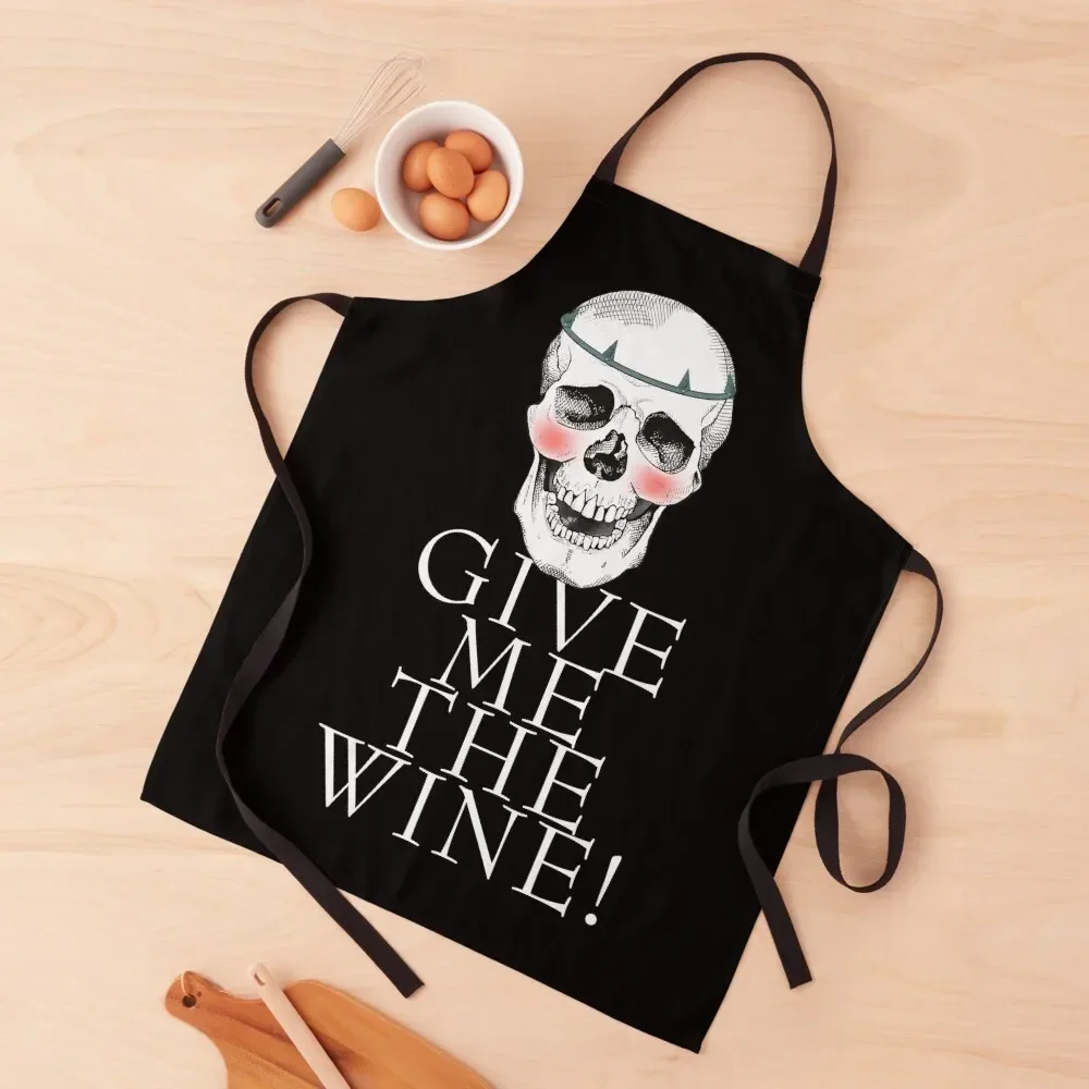 

Give me the wine - black Apron Kitchen Man For Kitchen Cute Kitchen Barber Apron