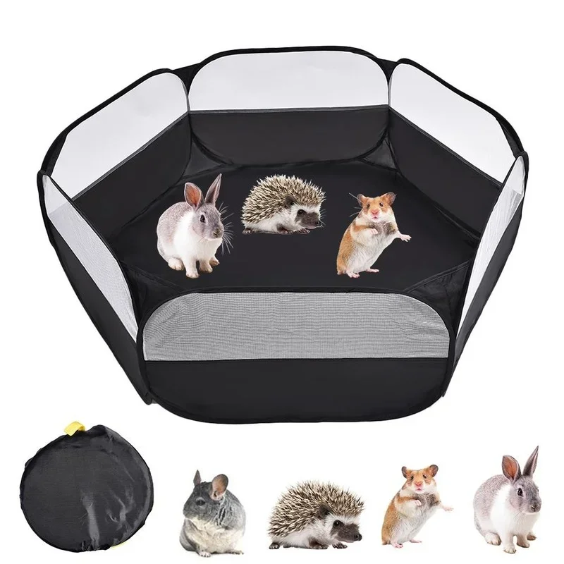 Pet Playpen Foldable Small Animals Cage Tent Pop Up Exercise Game Fence For Dog Cat Rabbits Hamster Tent