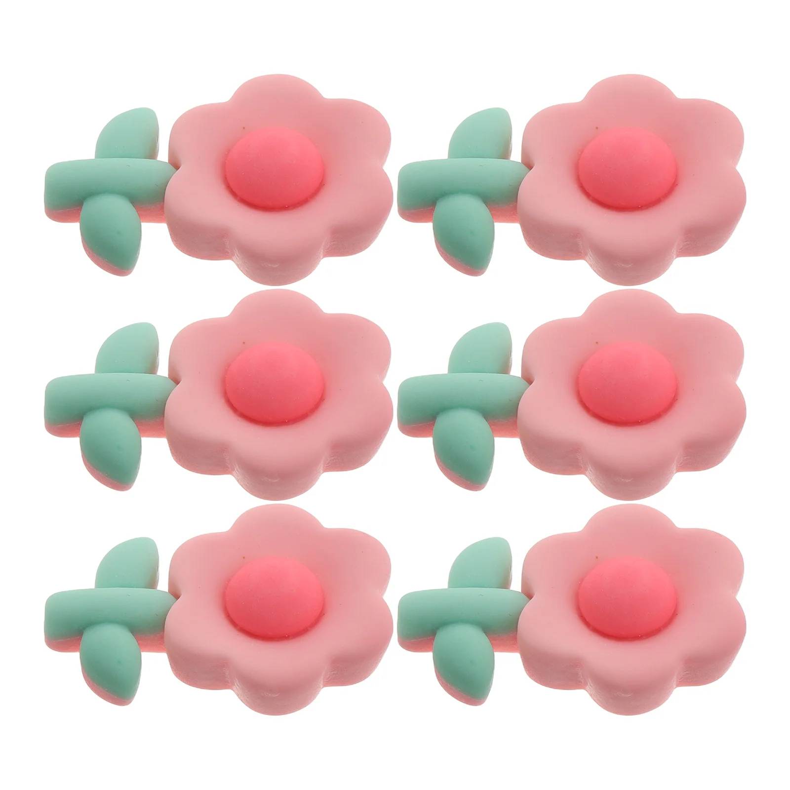 

6Pcs Stylish Electric Vehicle Tail Stickers Flower Car Dashboard Decals Motorcycle Hat Cat Ears Ski Accessories