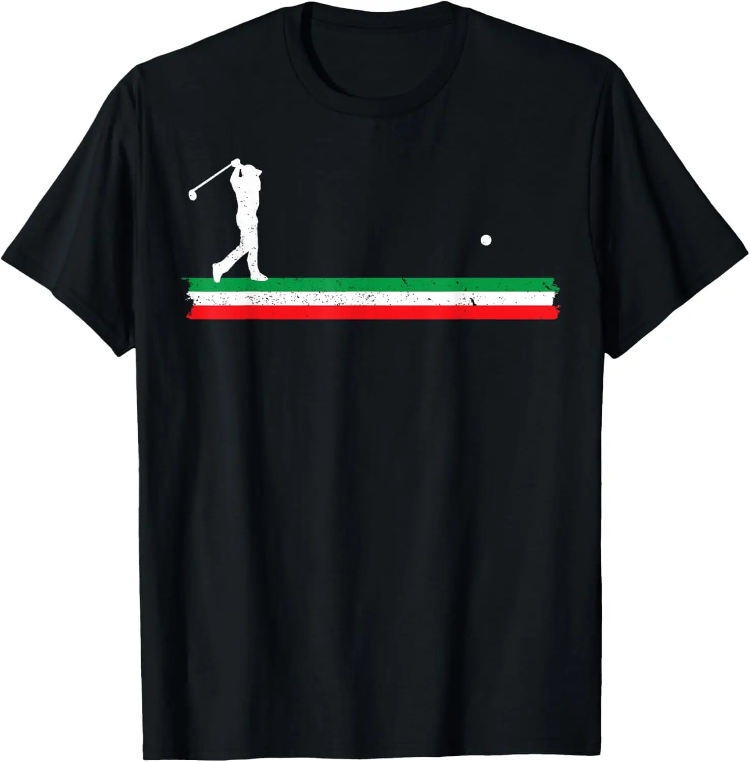 Italian Dad Golfing Father Italy Flag Golf Fan Unique Golfer T-Shirt