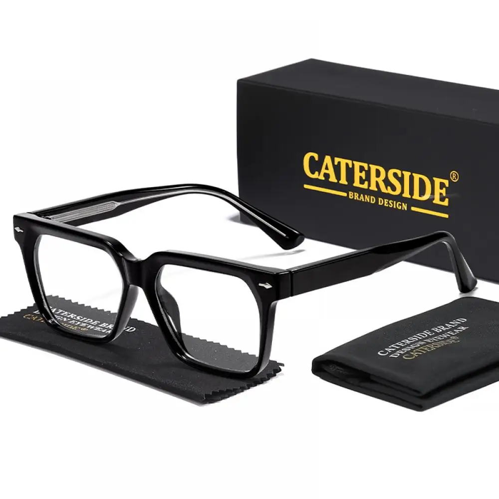 CATERSIDE Neue Modische Herrenbrille Tr90 Quadratischer Rahmen Anti-Blaulicht-Brille Damen Business- und Freizeit-Dekorationsbrille – Detail 23