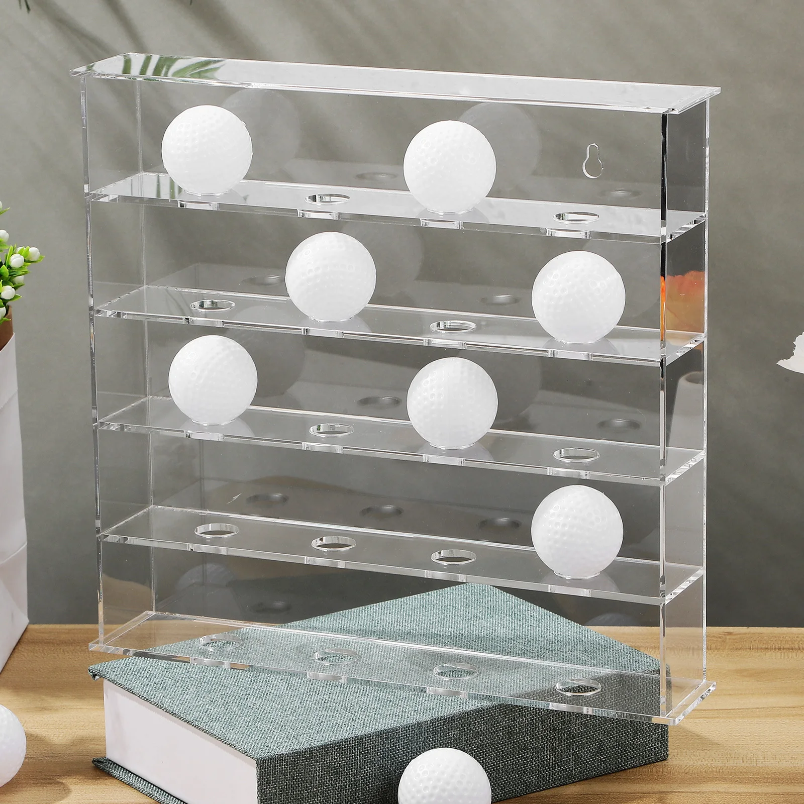 

Ball Display Box Clear Acrylic Storage Rack Modern Design For Home Office Golf Club - Golf Ball Holder Display Case