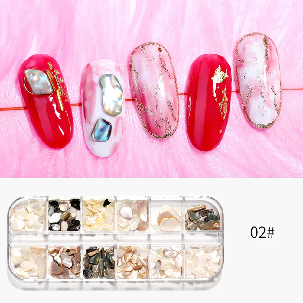 

1Set Nail Art Stickers Shell Sequins Creative Manicure Decals Easy DIY Nail Decorations for Party Events Manicure Decals