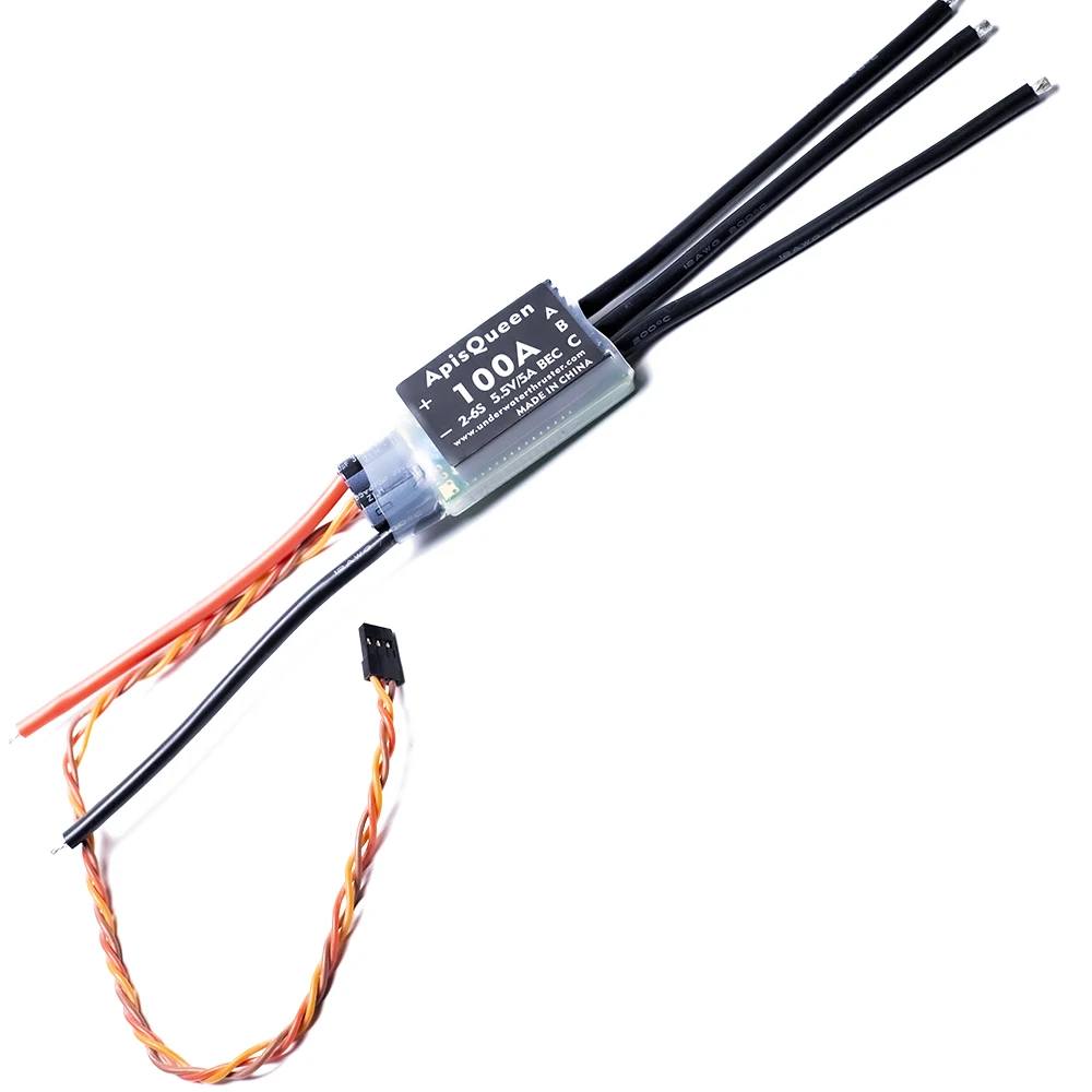 ApisQueen 2-6S 100A ESC z 5,5V 3A BEC wodoodporna i nie wodoodporna dwie wersje do podwodnego steru strumieniowego i silnika