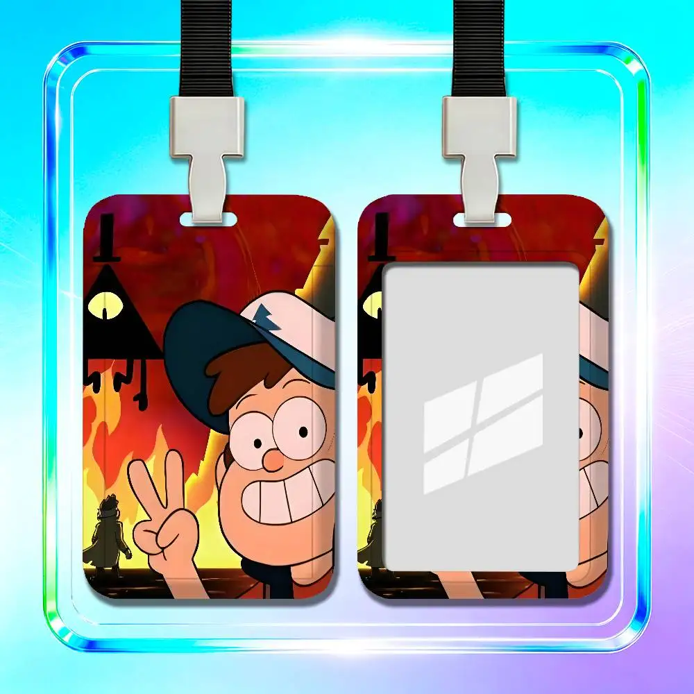 For Gravity Falls Giffany Dipper Bill Cipher Employee ID Card Holder Badge Office Student Bank Work Credit Decoration Case view 5