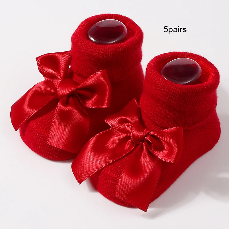 5 أزواج من جوارب الأطفال حديثي الولادة، جوارب كاحل للأطفال مناسبة لعمر 0-3 أشهر، جوارب عصرية للأطفال الرضع من القطن المحبوك #1